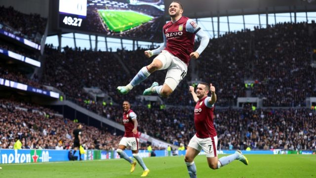 Aston Villa Vs Tottenham match in north London.