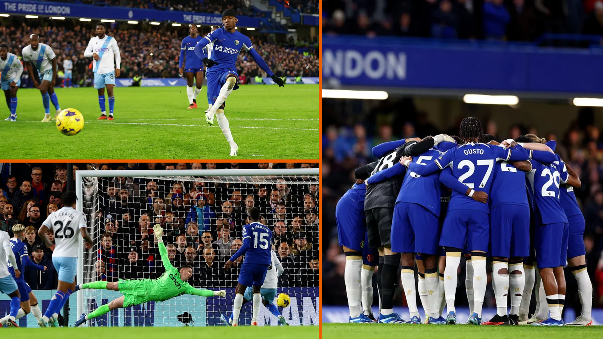 Chelsea beat Crystal Palace by 2-1 goals in premiere league game held at Stanford bridge.