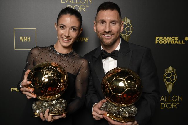 Messi wins Ballon D'or award for 8th time in 2023.