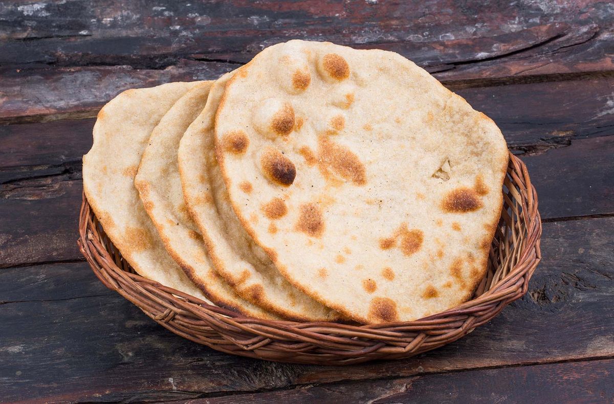 Chapati Or Tanturi Roti Indian whole wheat flat