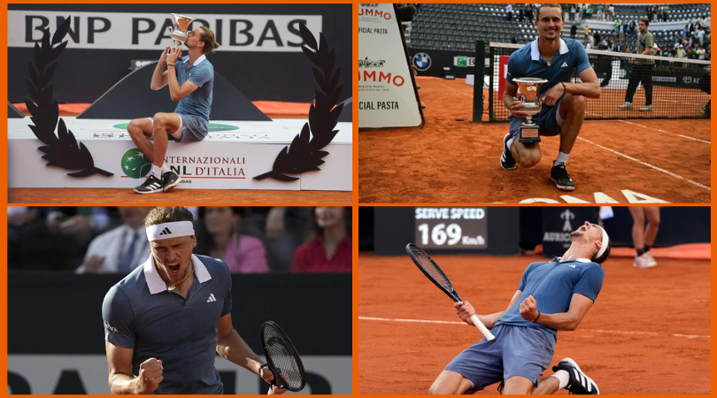 German star Alexander Zverev won the Italian Open tennis tournament title for the second time