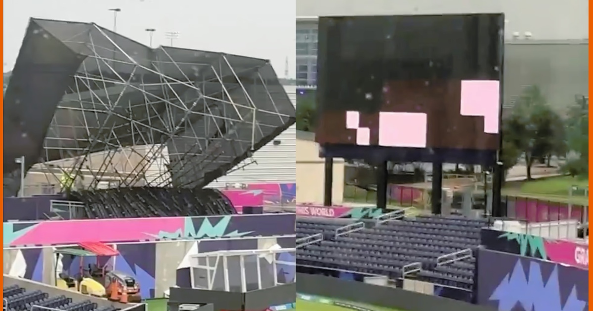 T20 World Cup 2024: Storm destroys screen at Grand Prairie Cricket Stadium