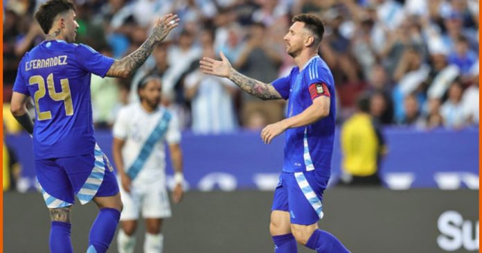 2 goals from Messi and Martinez in Argentina's win over Guatemala