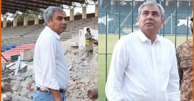 Mohsin Naqvi's visit to Gaddafi Stadium to supervise the upgrade work