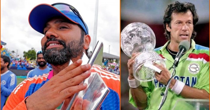 Rohit Sharma became the second oldest captain to win the ICC trophy after Imran Khan