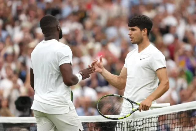 Defending Wimbledon champion Alcaraz beats Tiafoe