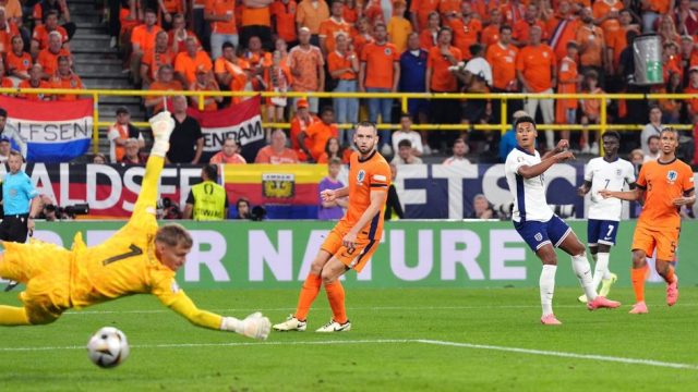 England reaches European Championship final by beating Netherlands 2-1 on Watkins late goal