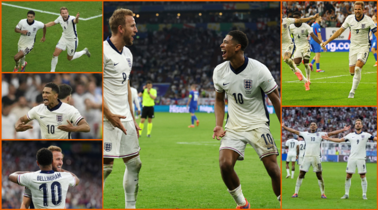 Bellingham and Kane send England to quarterfinals of Euro 2024 after 2-1 comeback win over Slovakia