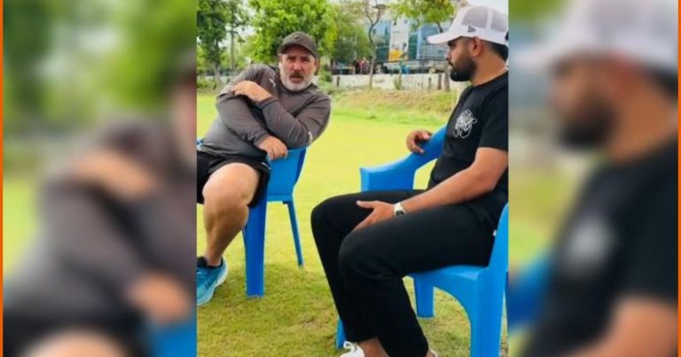 Babar Azam meets Australia's leading power hitting coach