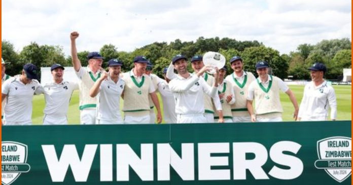 Ireland defeated Zimbabwe by 4 wickets in the only Test. Image credit: Zimbabwe cricket