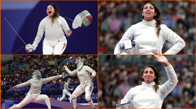 Egyptian fencer competes at Olympic while seven months pregnant