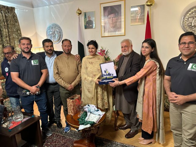 Pakistan Ambassador to Norway Sadia Altaf meeting with Pakistan Street Child Football Team