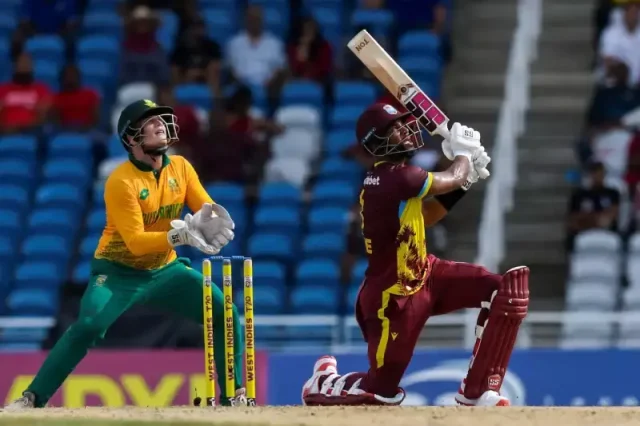 Shai Hope hits a six-AFP