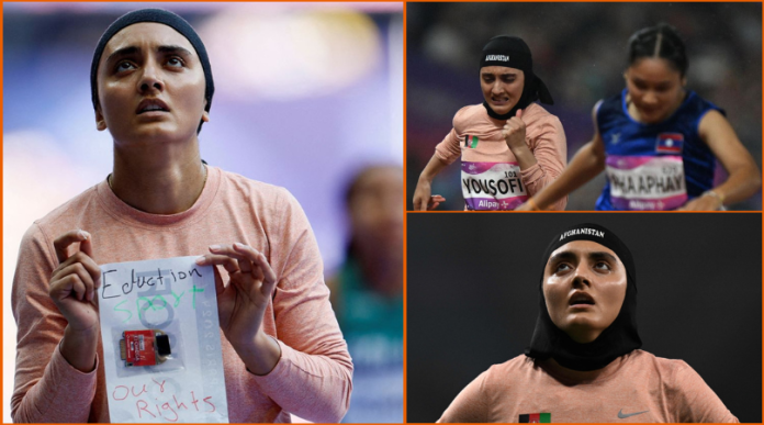 Kimia Yousofi: Afghan Olympic sprinter sends powerful message to Taliban on women's rights