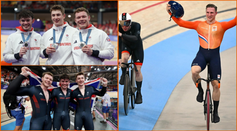 Olympics 2024: Great Britain win silver in men's team sprint to continue flying start