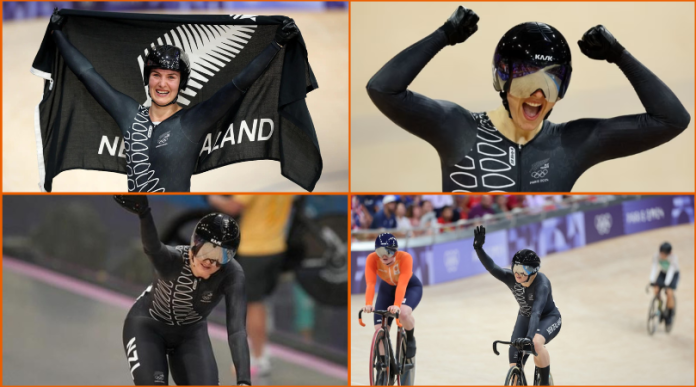 Cycling-Andrews wins keirin, ends 20-year wait for New Zealand track gold