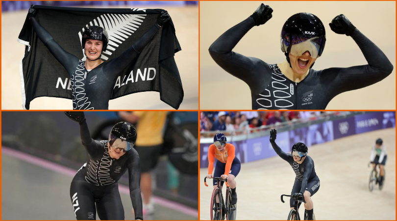 Cycling-Andrews wins keirin, ends 20-year wait for New Zealand track gold