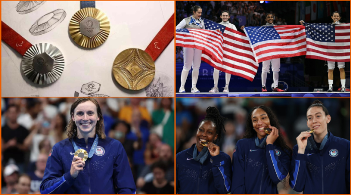 Team US top medals table at end of Paris Olympics