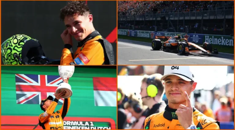 Lando Norris snapped Verstappen's winning streak at the Dutch Grand Prix