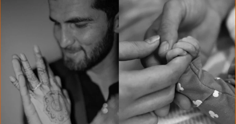 Shaheen Afridi shared a picture with her newborn son on social media-via Instagram