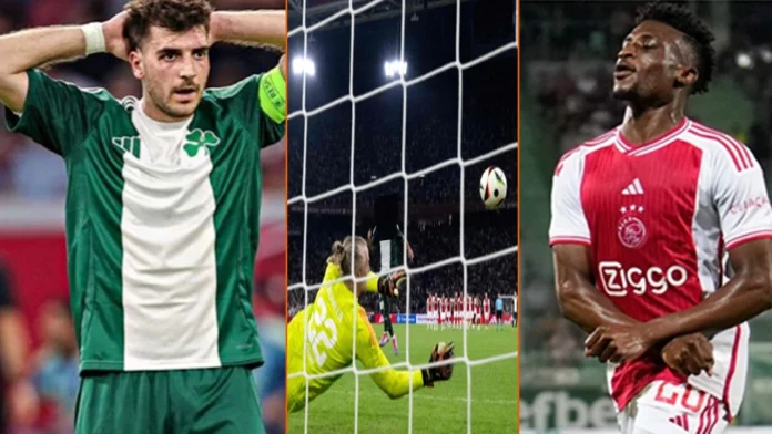 Ajax beat Panathinaikos after 34-penalty shootout