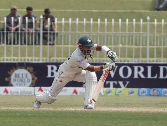 Rizwan takes a shot for a single, for fifty-PCB