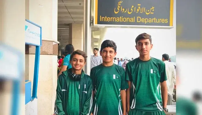 Pakistan's under-12 tennis team leaves for Kazakhstan