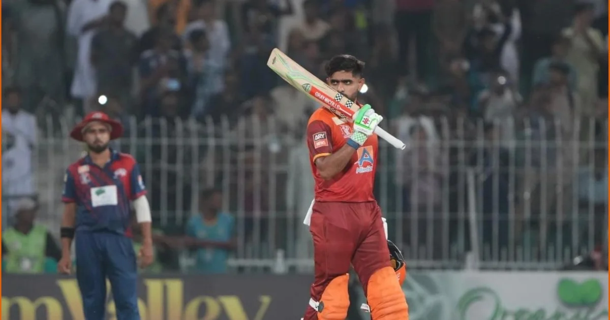 Babar Azam celebrating his century-PCB