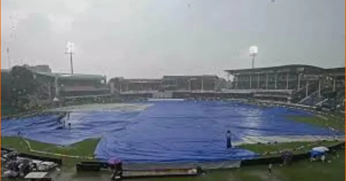 The first day of the India-Bangladesh Test was affected by bad weather-AFP