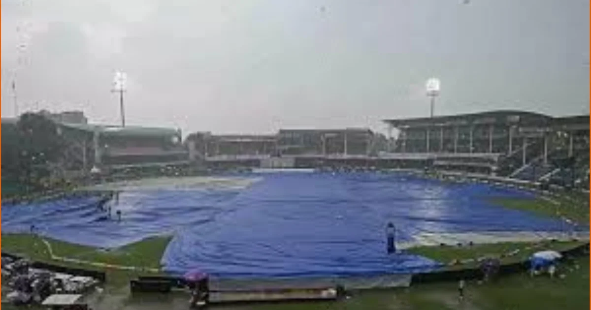 The first day of the India-Bangladesh Test was affected by bad weather-AFP