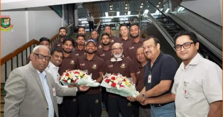 Bangladesh received a grand welcome at Dhaka Airport after their historic victory over Pakistan-Bangladesh Cricket