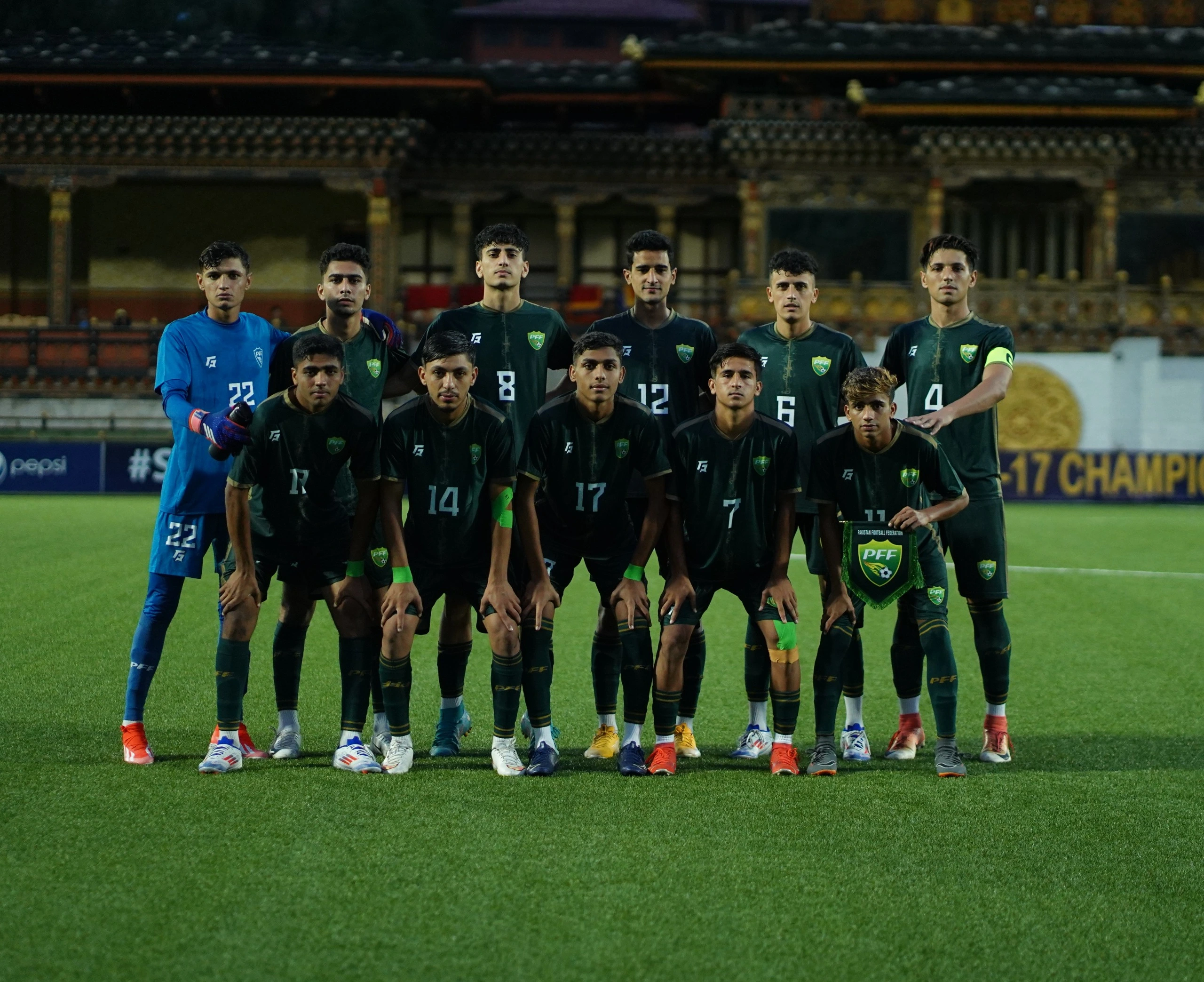 The match between Pakistan and Bhutan was tied with 3-3 goals