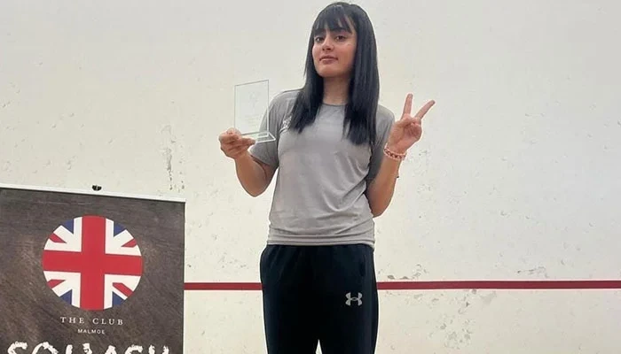 Mehwish Ali of Pakistan won the Nordic Junior Open Squash Championship title