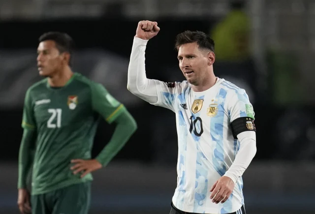 Missy hits Ronaldo's record-levelling hat-trick as Argentina hammers Bolivia