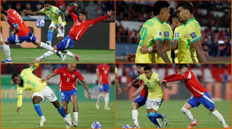 World Cup Qualifier: Brazil beat Chile 2-1