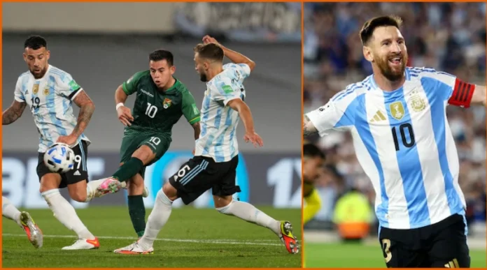 Missy hits Ronaldo's record-levelling hat-trick as Argentina hammers Bolivia