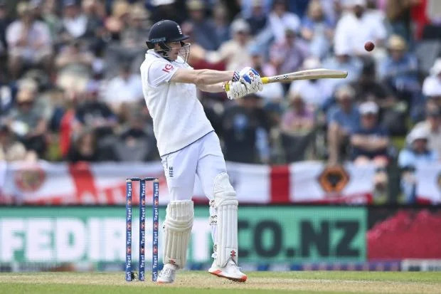 Harry Brook hitting a boundary-AFP