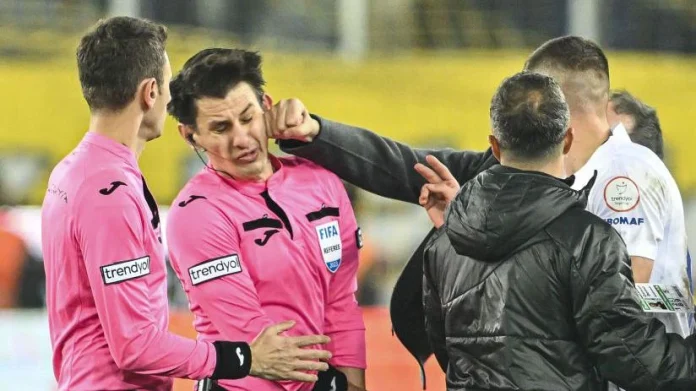 Turkish football club president sentenced to over 3 years in prison for punching referee