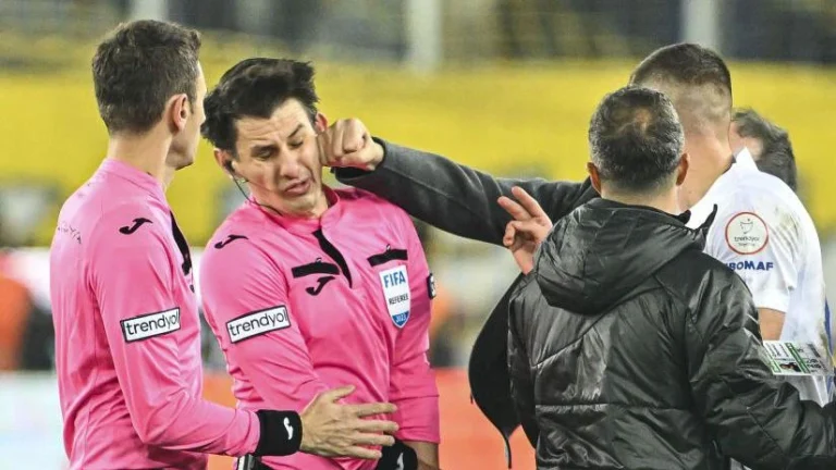 Turkish football club president sentenced to over 3 years in prison for punching referee