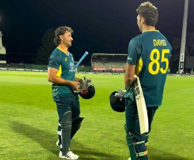 Stoinis Celebrating victory-Australia Cricket