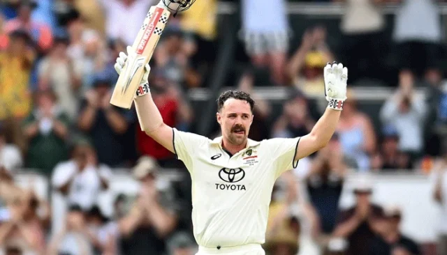 Travis Head Celebrating his Century-AFP