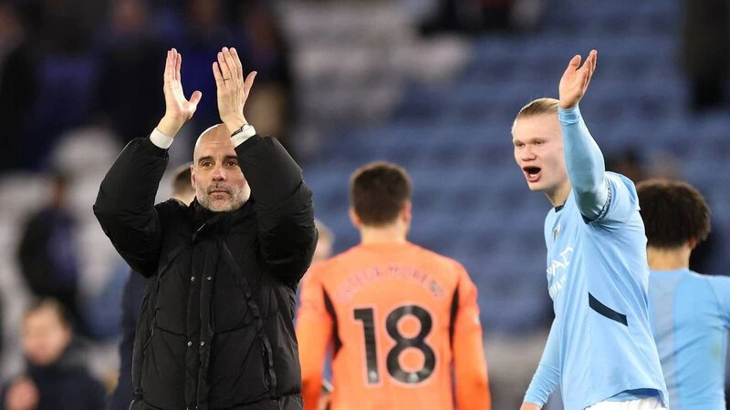 Pep Guardiola celebrates 500 games as Manchester City beat Leicester City