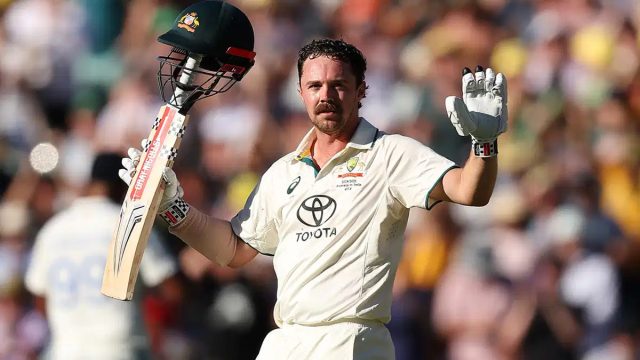 Travis Head Celebrating his Century-AFP