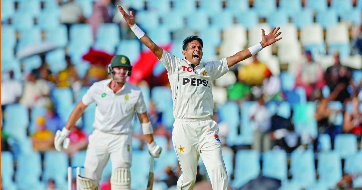 Mohammad Abbas achieved a rare feat in the first Test against South Africa.-AFP