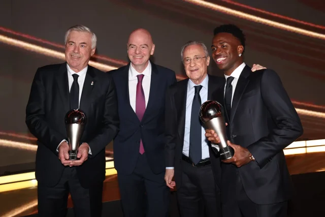 Vinicius Jr named FIFA player of 2024, Bonmati takes women's award again