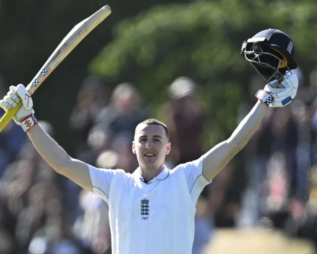 Harry Brook Celebrating his Century-AFP