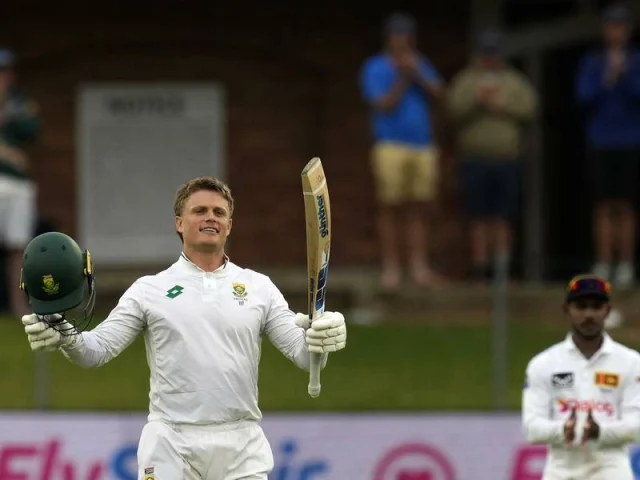 Ryan Rickelton Celebrating his Century-AFP