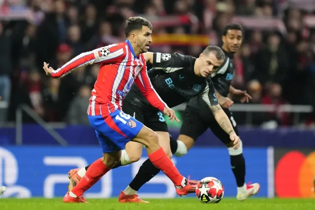 10-man Atletico Madrid's impressive performance defeats Leverkusen 2-1