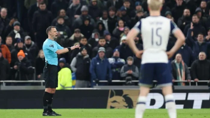 Referee Stuart Attwell made the first ever in-stadium VAR announcement