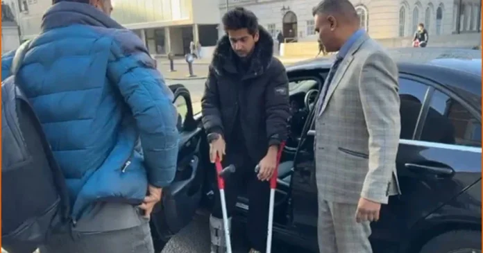 Saim Ayub reaches clinic for treatment of ankle injury-X